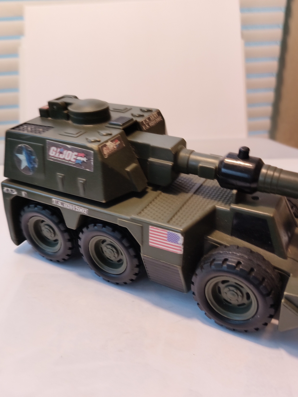 GI Joe Plastic Toy Tank 7 Inches Long - Olive Green